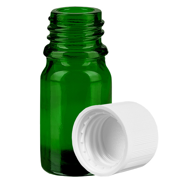 5ml Flasche 11mm Schraubverschluss weiß Standard Kindersicherung GreenLine UT18/5