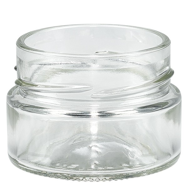 Barattolo di vetro 80ml trasparente, senza coperchio, filettatura TO58deep Barattolo di vetro 80ml trasparente, senza coperchio, filettatura TO58deep