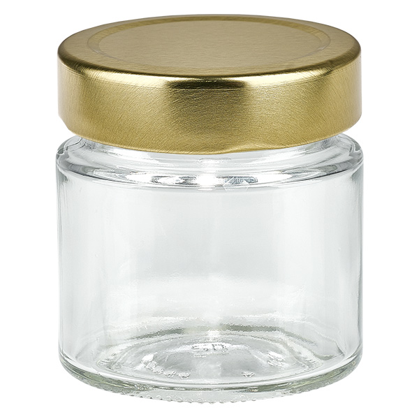 135ml Rundglas mit BasicSeal Deckel gold deep UN..