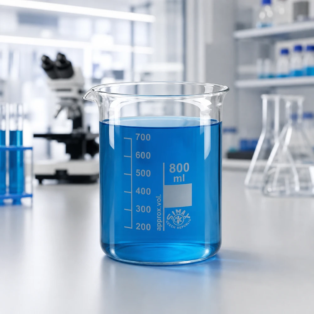 Bicchiere 800ml in vetro borosilicato, forma bassa Bicchiere 800ml a basso stampo in vetro borosilicato per applicazioni di laboratorio ed esperimenti chimici