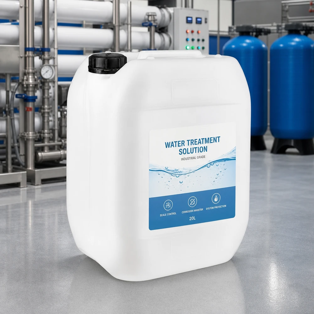 Jerrican de 10 litres avec bouchon à vis Solution de traitement de l'eau « Industrial Grade » en bidon blanc de 10 litres avec bouchon d'origine