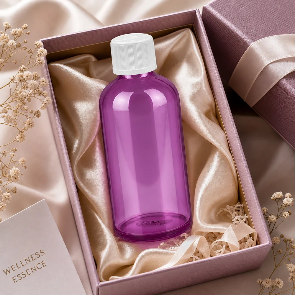 100ml Tropfflasche 1.2mm weiß Standard Kindersicher PurpleLine. UT18/100 Vielseitige Purple Tropfflasche 100ml mit Kindersicherung perfekt für DIY Kosmetikherstellung