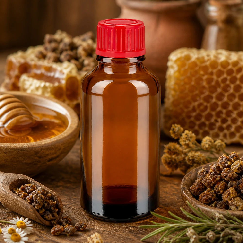 Pratico flacone in vetro da 30 ml, perfetto per i viaggi e le applicazioni portatili