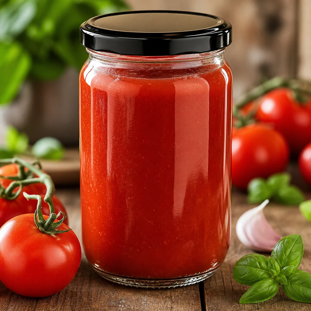 Einmachglas 555ml mit BasicSeal Twist-Off Deckel für selbstgemachte Pasta-Sauce