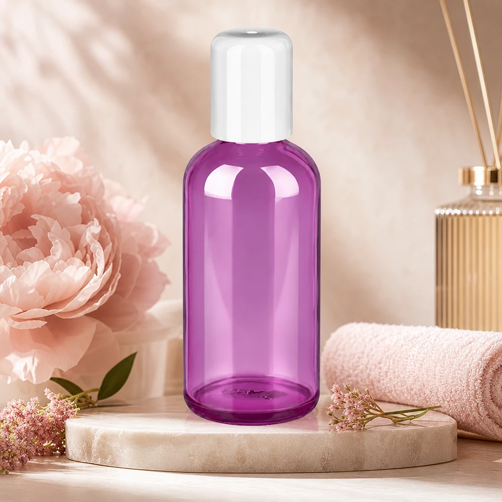Flacone in vetro ricaricabile da 100 ml con tappo roll-on, perfetto per i viaggi e per gli spostamenti