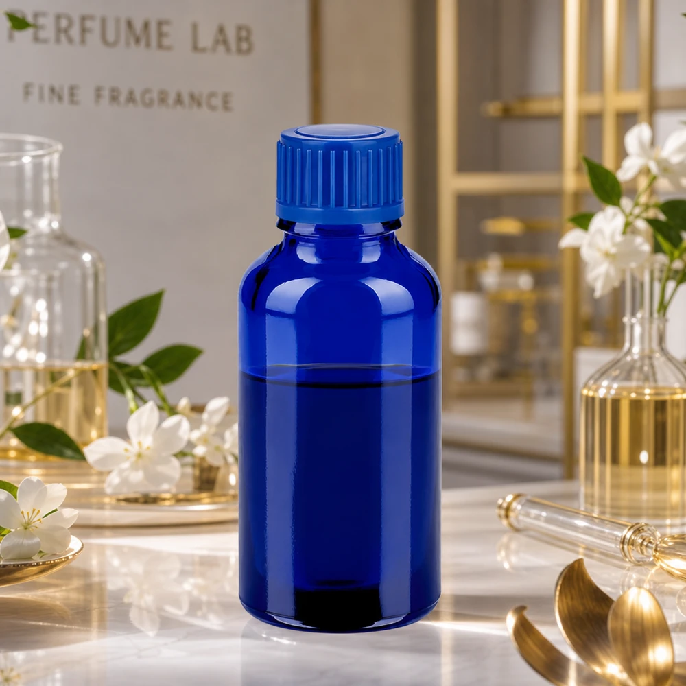 30ml Flasche 11mm Schraubverschluss blau Standard BlueLine UT18/30 Elegante blaue 30ml Flasche mit Standard-Verschluss für DIY-Kosmetik und Mischungen