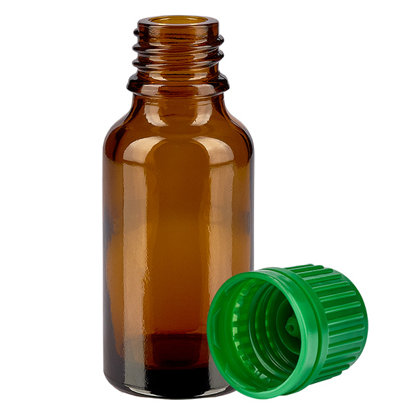 20ml Flasche 11mm Schraubverschluss grün Originalitätsverschluss BrownLine UT18/20