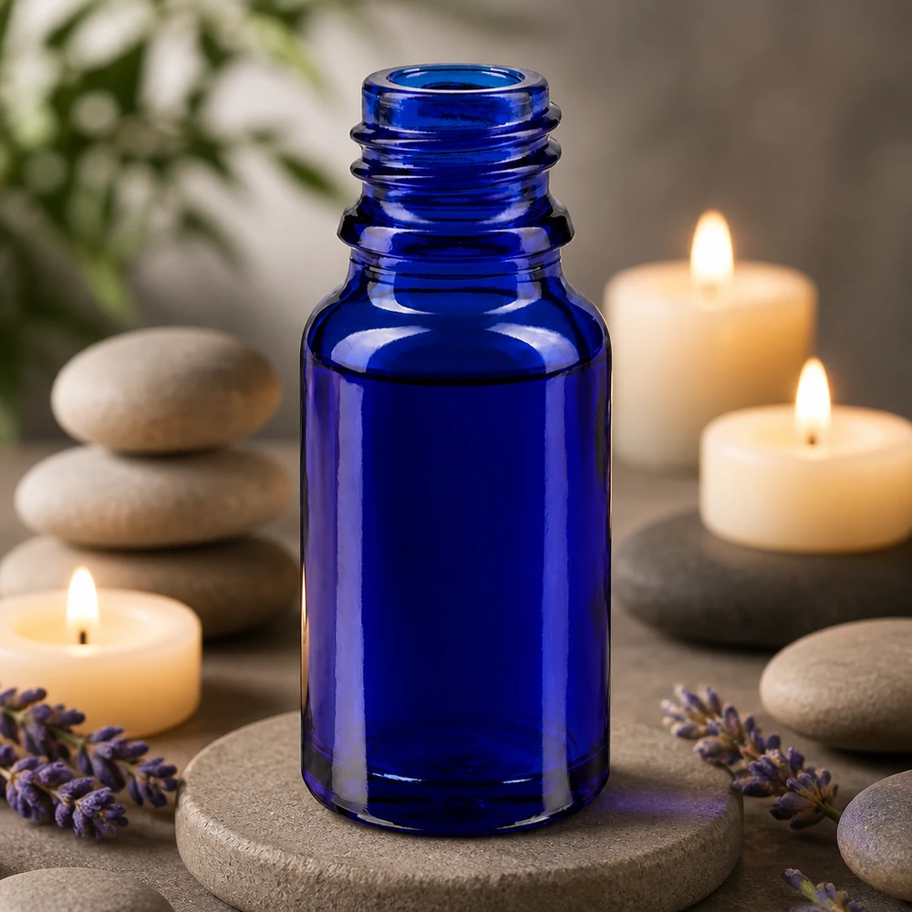 Flacone farmaceutico blu da 10 ml ApoGlas Flacone classico per farmacisti da 10 ml in vetro blu spesso con stabilità e durata di conservazione ottimali
