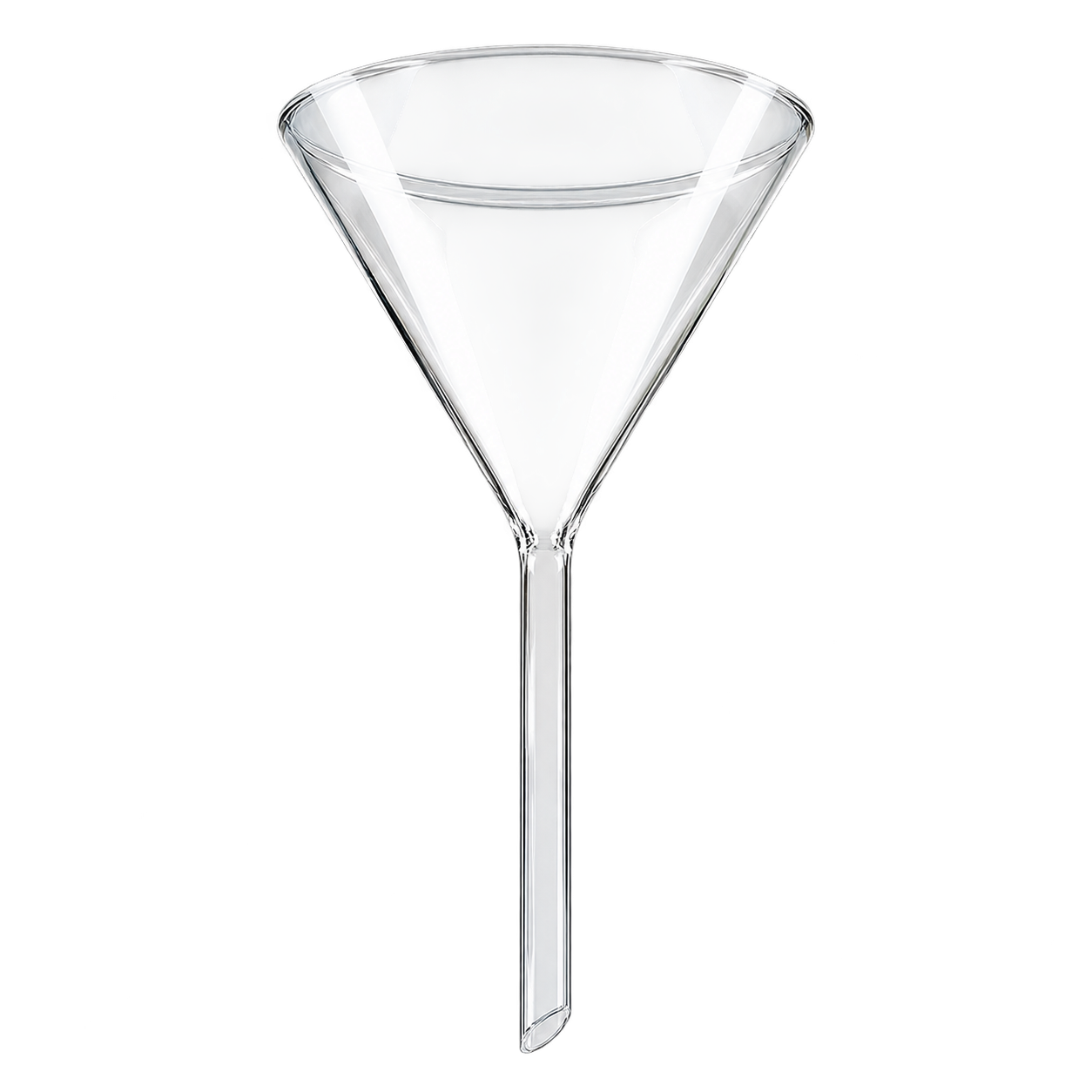 Glastrichter aus Kalk- Soda Glas