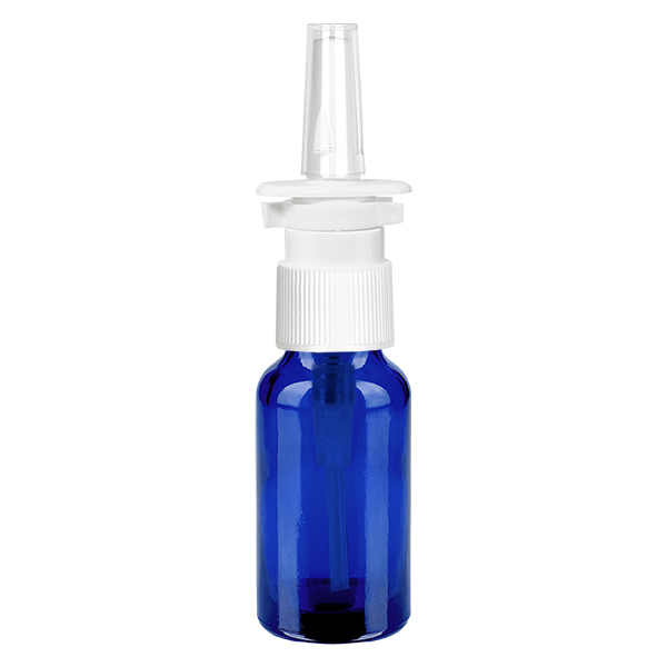 20ml Nasensprayflasche weiß/transparent Standardverschluss BlueLine UT18/20