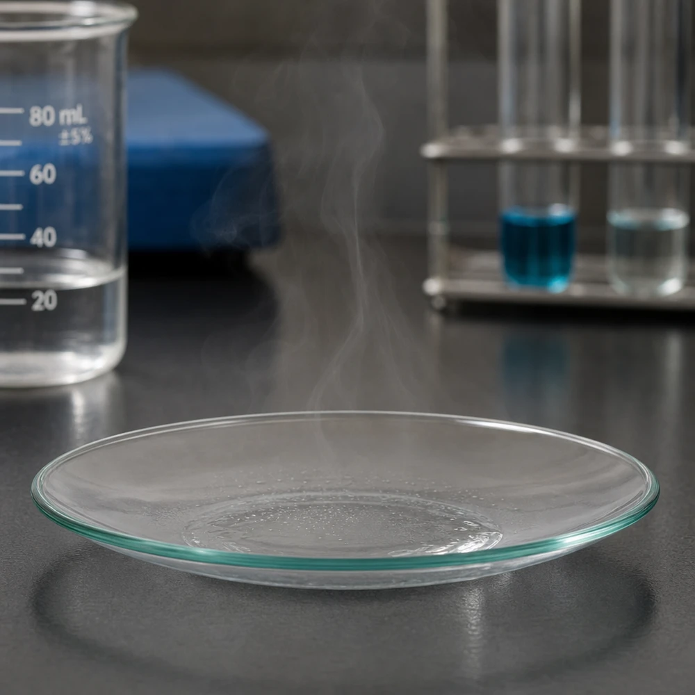 Piatto in vetro per orologio Ø 120 mm Piatto di precisione in vetro rotondo da 12 cm con struttura robusta per attrezzature da laboratorio professionali