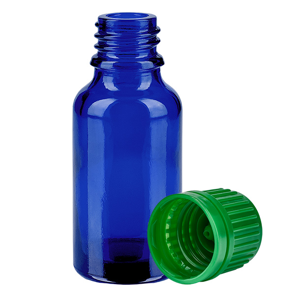 20ml Flasche 11mm Schraubverschluss grün Originalitätsverschluss BlueLine UT18/20