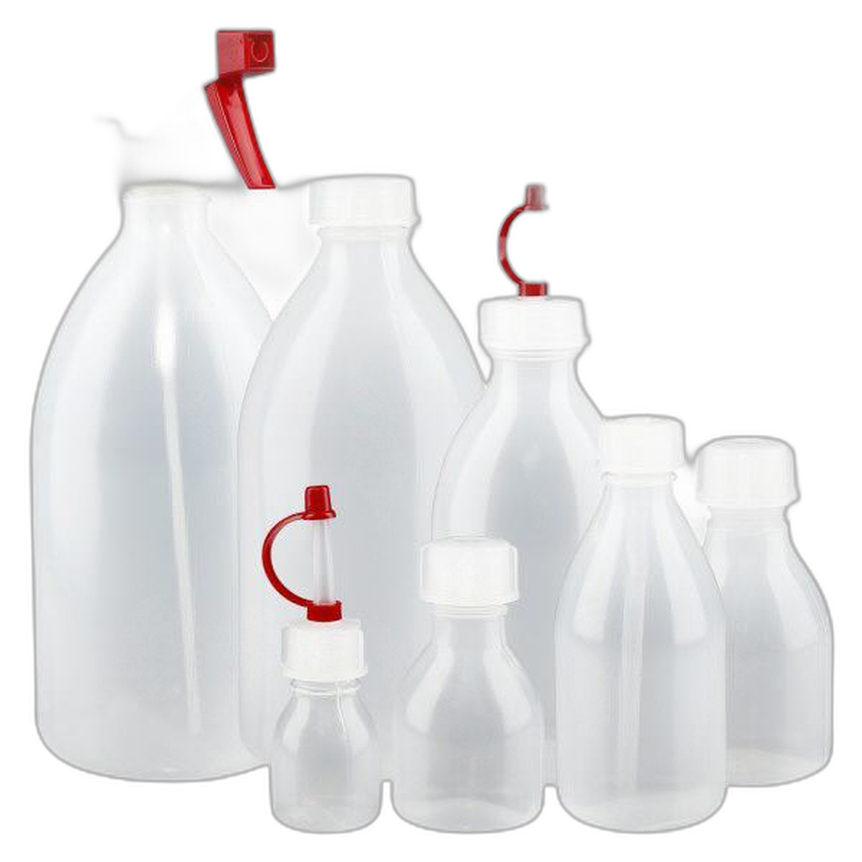 Bouteilles de laboratoire à col étroit avec bouchon