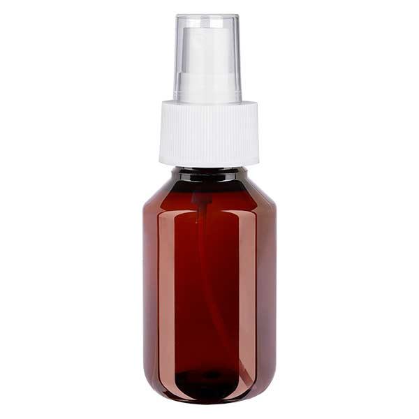 Bottiglia in PET da 100 ml con nebulizzatore bianco Bottiglia in PET da 100 ml con nebulizzatore bianco
