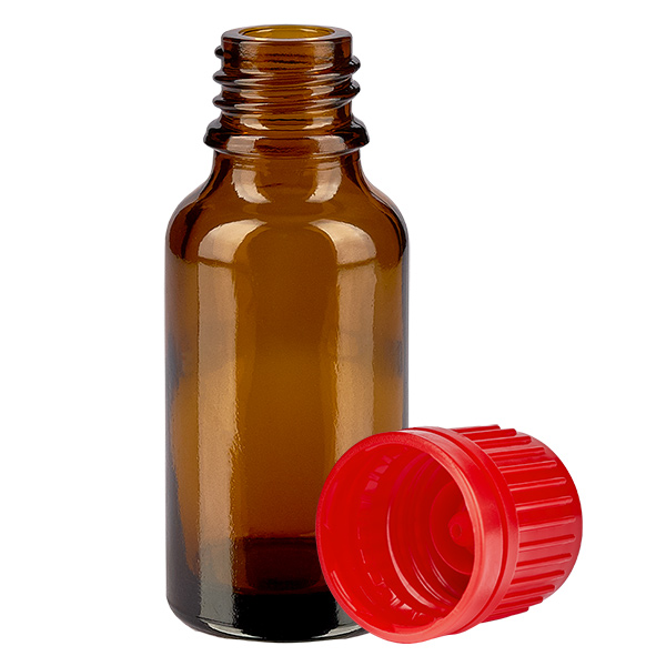 20ml Flasche 11mm Schraubverschluss rot Originalitätsverschluss BrownLine UT18/20