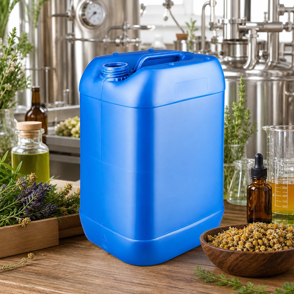 Kanister 25 Liter blau ohne Verschluss Kanister 25 Liter blau ohne Verschluss mit Griffmulde für professionelle Abfüllanlagen und Destillerien