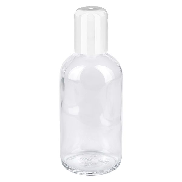 Flacone Roll-On da 100 ml bianco STD ClearLine UT18/100 Flacone roll-on da 100 ml bianco trasparente ClearLine in PET con tappo bianco