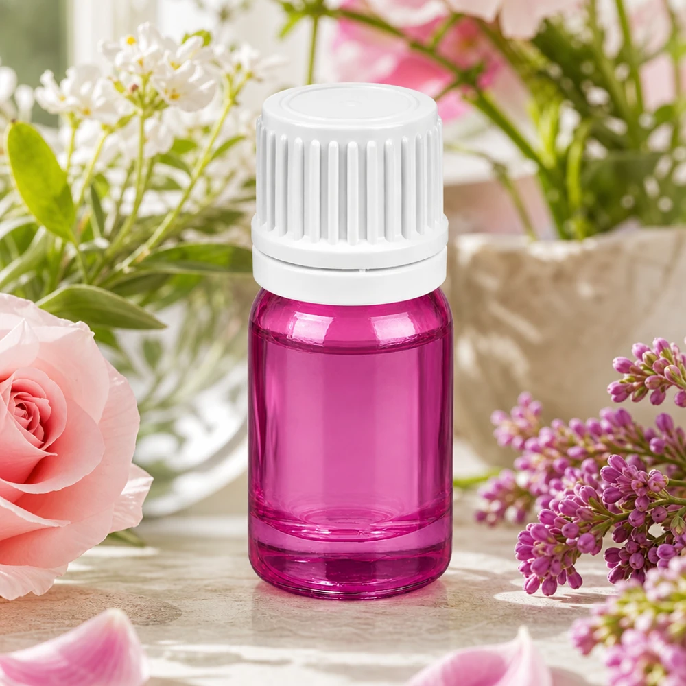 5ml Tropfflasche 0.7mm weiss Originalität Schraubverschlusserschluss PurpleLine UT18/5 Handliche Tropfflasche in Lila mit weißem Deckel für portionierte Anwendung von Wirkstoffen