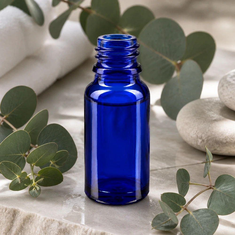 Flacone farmaceutico blu da 10 ml ApoGlas Pratico flacone da farmacia da 10 ml in vetro blu per uso mobile e da viaggio
