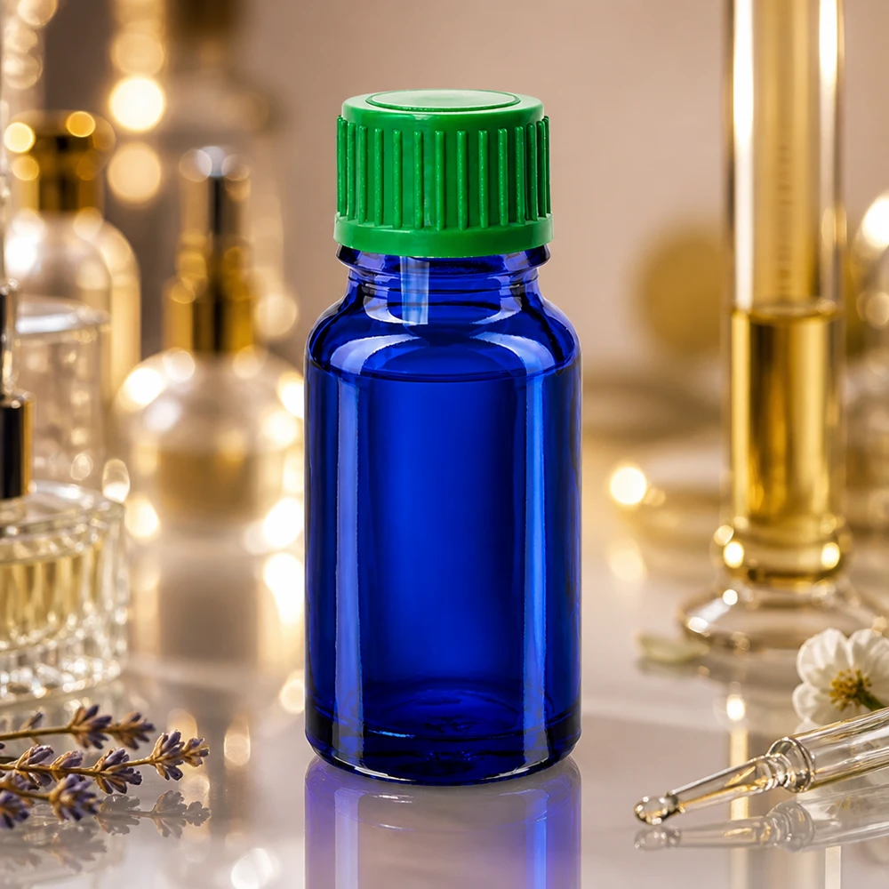 10ml Tropfflasche 0.8mm grün Standardverschluss BlueLine UT18/10 Kleine blaue Tropfflasche 10ml ideal für Reise und unterwegs