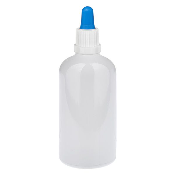 100ml Pipettenflasche weiß/blau Originalitätsverschluss WhiteLine UT18/100