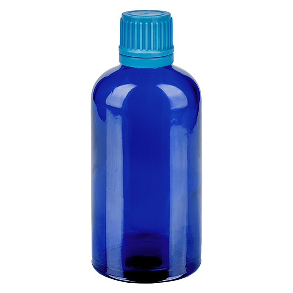 100ml Flasche 11mm Schraubverschluss blau Originalitätsverschluss BlueLine UT18/100