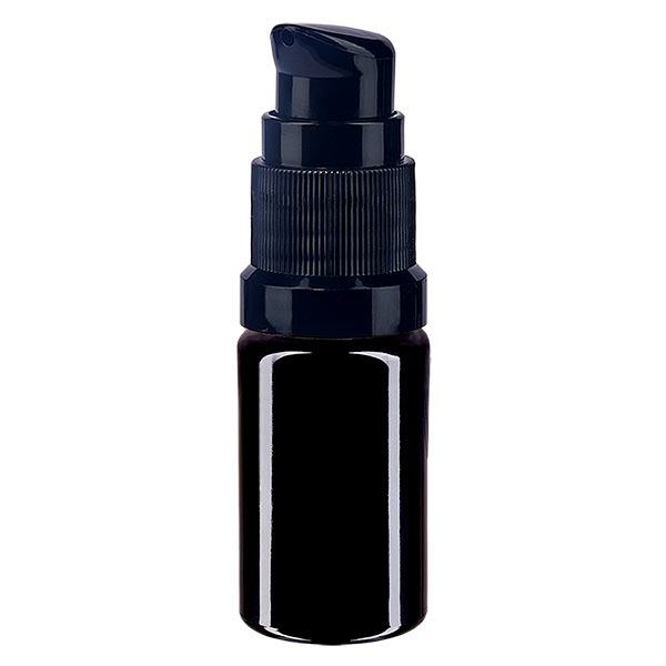 Apothekenflasche violett 5ml PumpVerschluss schwarz Standard