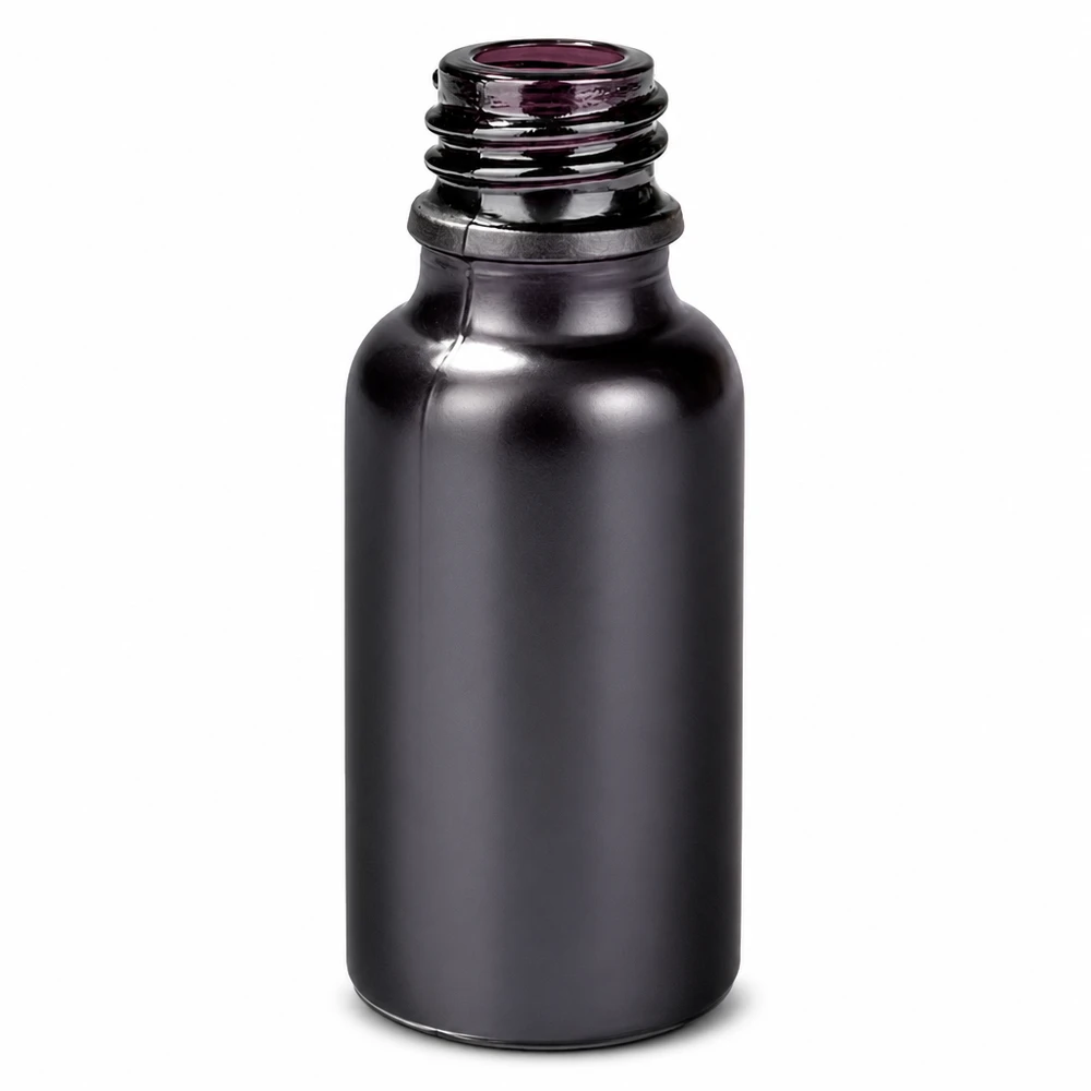 Flacon à pharmacie 20ml BlackLine UT18/20 UNiTWIST Flacon de pharmacie noir de haute qualité de 20 ml avec système de fermeture pratique UNiTWIST