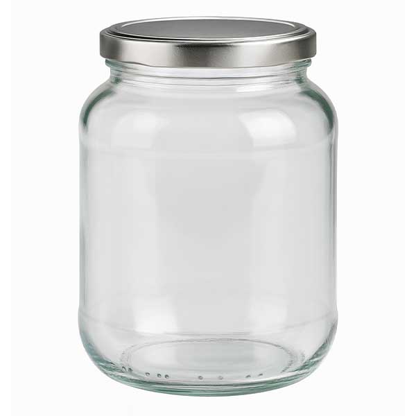 370ml Ovalglas mit BasicSeal Deckel silber UNiTWIST