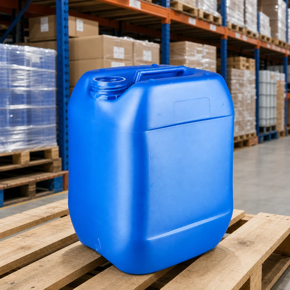 Robuster blauer Kanister 10 Liter ohne Verschluss zur Chemikalienaufbewahrung