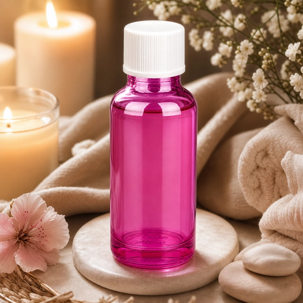 20ml Flasche 11mm Schraubverschluss weiss Standard PurpleLine UT18/20 Stilvolle lila 20ml Flasche mit weissem Deckel perfekt für individuelle Mischungen