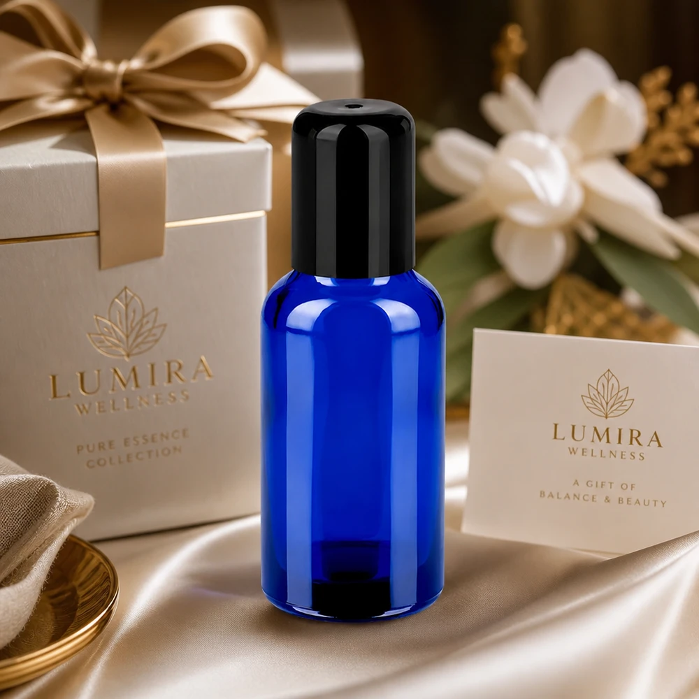 30ml Roll-On Flasche schwarz Standardverschluss BlueLine UT18/30 Professionelle 30ml Roll-On Flasche STD BlueLine UT18/30 für Kosmetikhersteller und Aromatherapie
