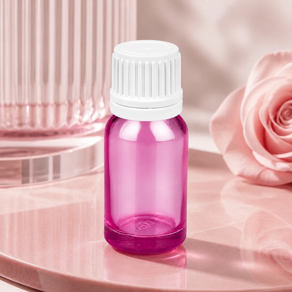Flacone contagocce da 10 ml 0,7 mm bianco Originality tappo a vite PurpleLine UT18/10 Pratico flacone dosatore PurpleLine da 10 ml in colore viola per aromaterapia e benessere