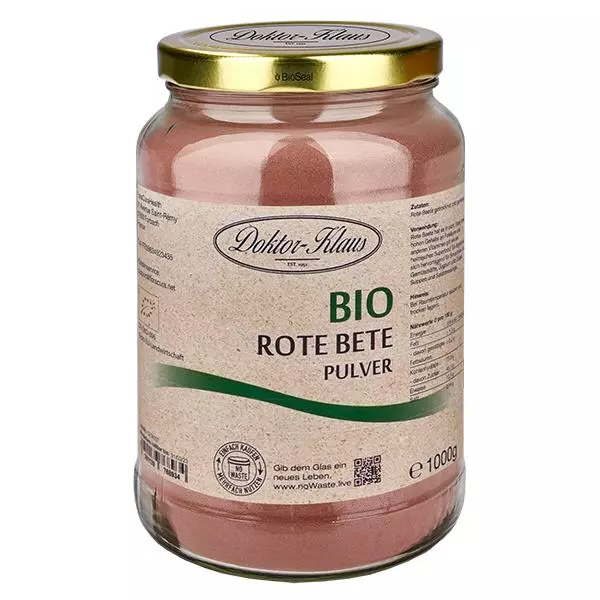 Rote Bete Pulver Bio 1000g Doktor-Klaus noWaste