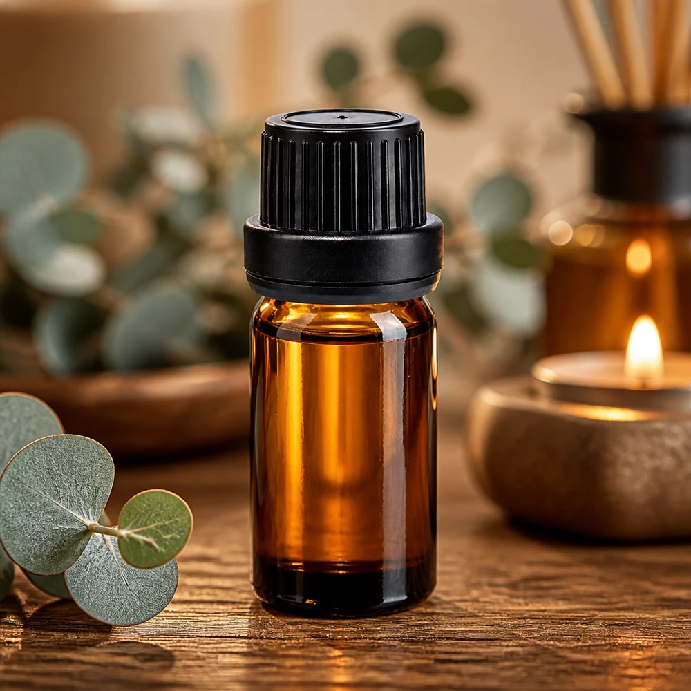 Apothekenflasche braun 5ml Schraubverschluss schwarz Dichteinlage Originalitätsverschluss Braune Glasflasche 5ml mit Sicherheitsverschluss schwarz für Öle und Essenzen