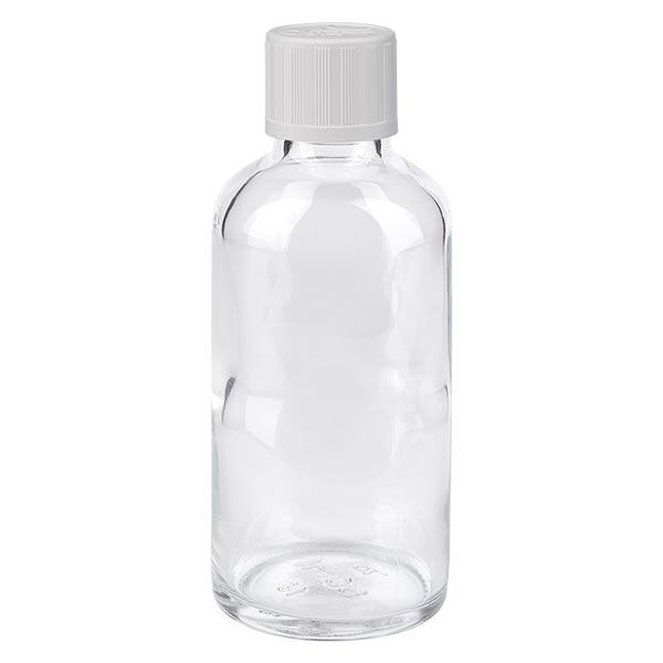 Contagocce trasparente da 50 ml. STD KiSi bianco/1,2 mm ApoGlas Contagocce trasparente da 50 ml. STD KiSi bianco/1,2 mm ApoGlas