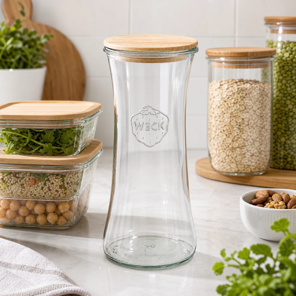 WECK barattolo da gastronomia 700ml vuoto in cucina moderna con barattoli di stoccaggio e conservazione organizzata degli alimenti