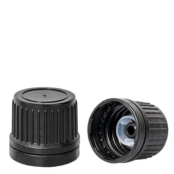 Schraubverschlusserschl. Top mit Giessring schwarz 18mm Originalitätsverschluss