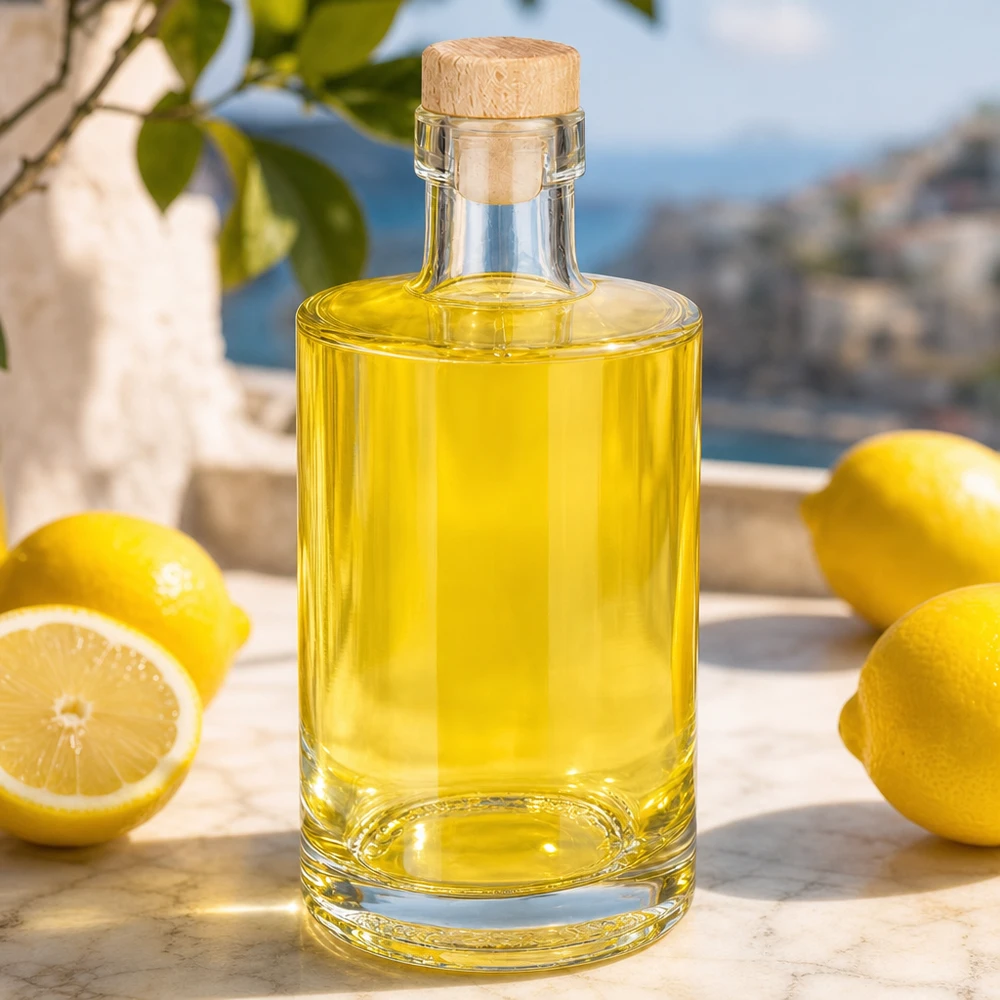 Bottiglia in vetro da 350 ml Galileo con tappo in sughero con impugnatura in legno UNiTWIST®
