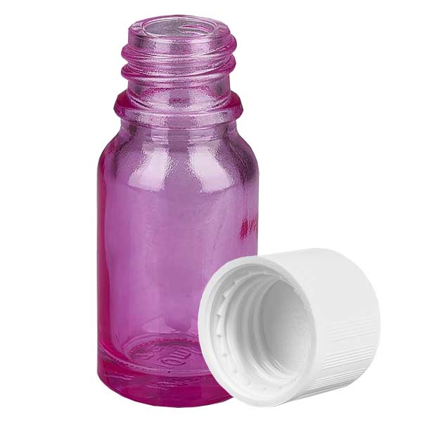 10ml Flasche 11mm Schraubverschluss weiß Standard Kindersicher PurpleLine UT18/10