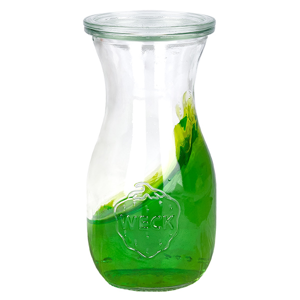 12er Set Weck Gläser 290ml Saftflasche mit 12 Glasdeckeln