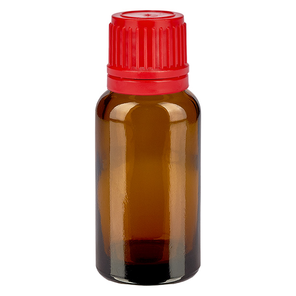 20ml Flasche 11mm Schraubverschluss rot Originalitätsverschluss BrownLine UT18/20