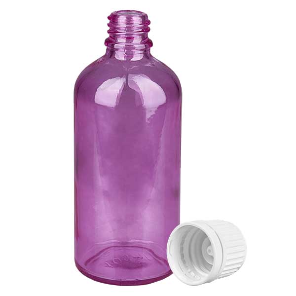 100ml Flasche 11mm Schraubverschluss weiss Originalität Schraubverschlusserschluss  PurpleLine UT18/100