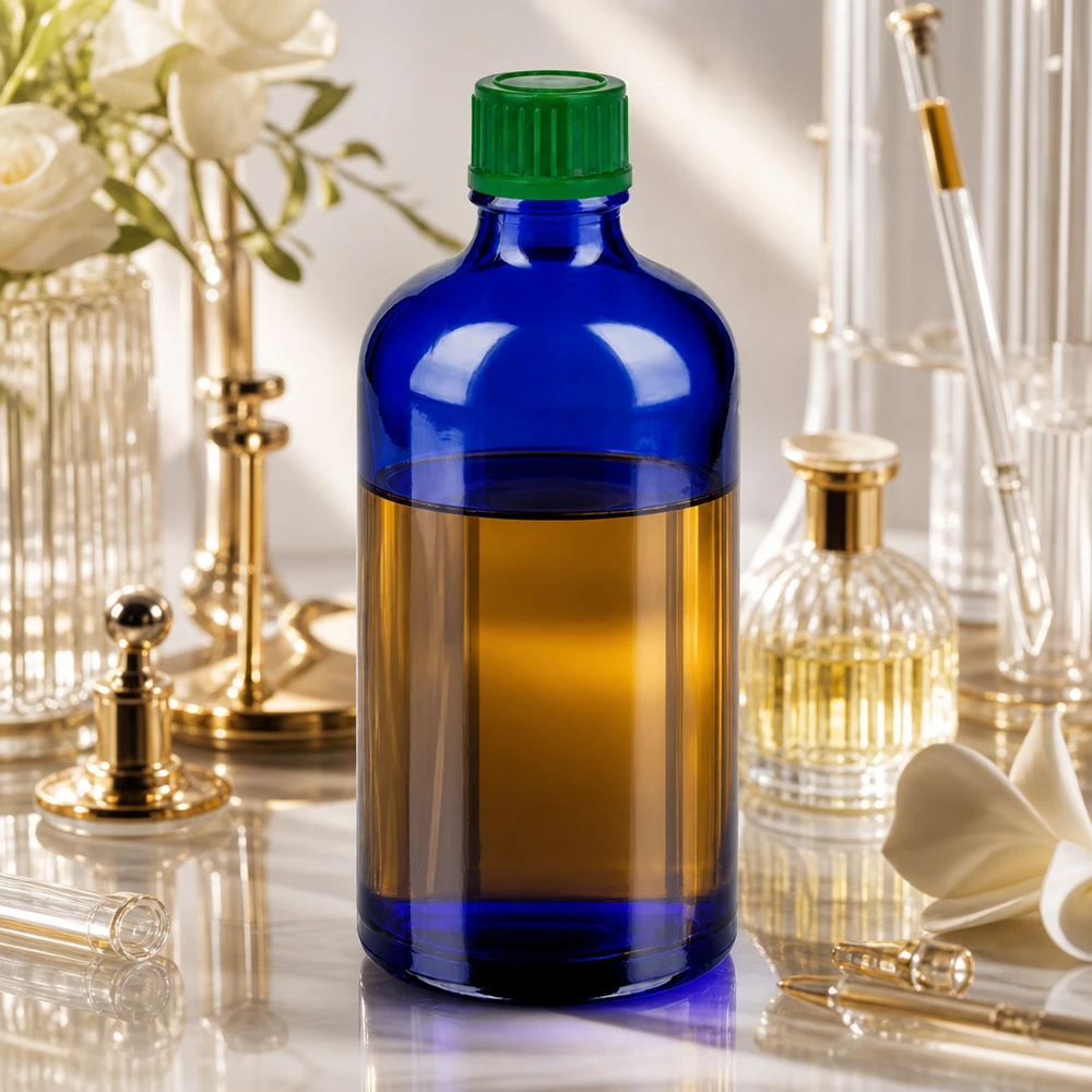 Bottiglia da 100ml 11mm SV verde STD BlueLine UT18/100 Bottiglia professionale in vetro blu da 100 ml con tappo a vite verde a prova di perdite