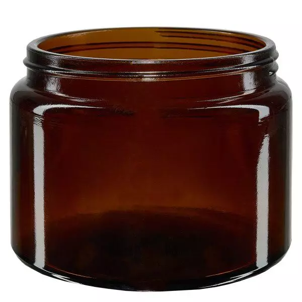 500ml Glastiegel. braun ohne Deckel, Gewinde 100mm/R3 ApoGlas 500ml Glastiegel. braun ohne Deckel, Gewinde 100mm/R3 ApoGlas