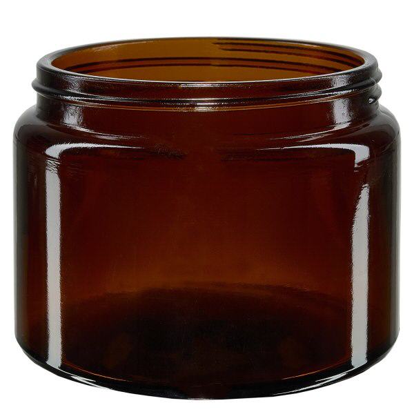 Barattolo di vetro da 500ml marrone senza coperchio, filettatura 100mm/R3 ApoGlas Barattolo di vetro da 500ml marrone senza coperchio, filettatura 100mm/R3 ApoGlas
