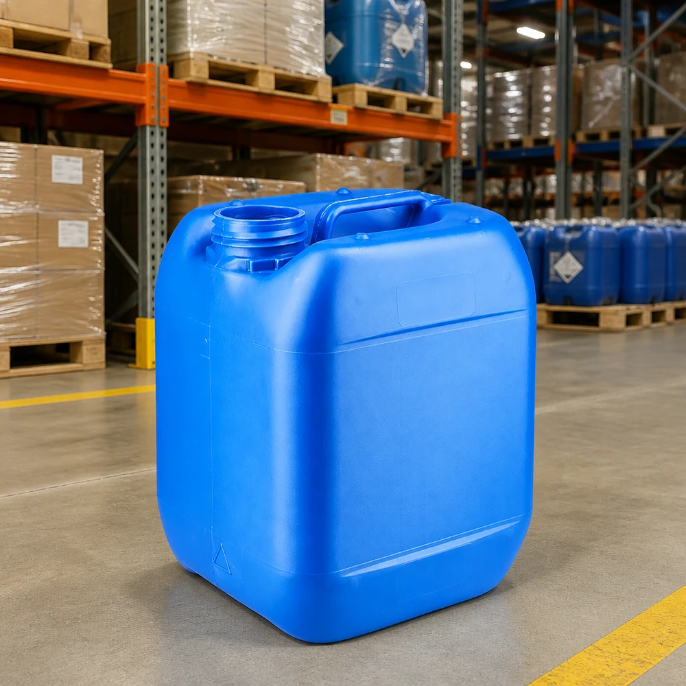 Kanister 5 Liter blau ohne Verschluss Stapelbarer HDPE Kanister 5 Liter blau ohne Deckel für chemische Industrie und Logistik