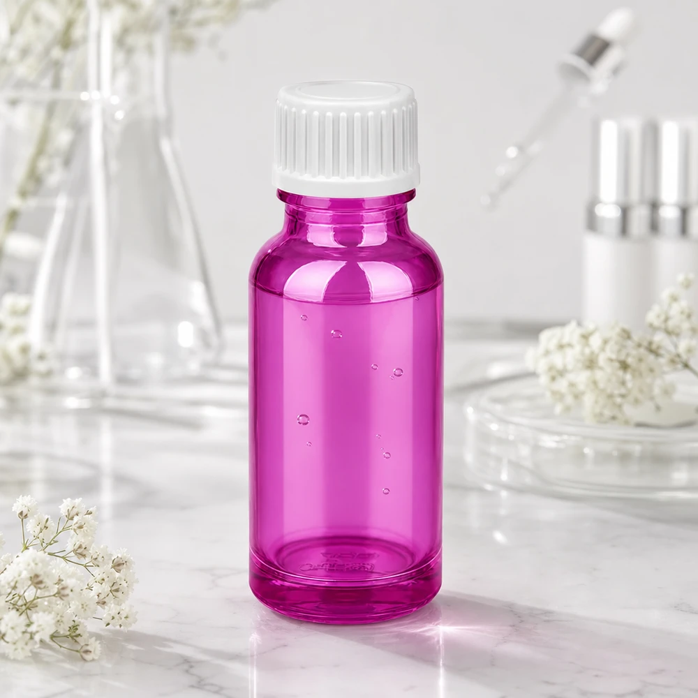 20ml Tropfflasche 0.9mm weiss Standard PurpleLine. UT18/20 Violette 20ml Tropfflasche mit Standardgewinde für professionelle Anwendungen