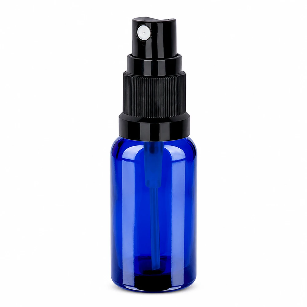 20ml Sprayflasche schwarz Standardverschluss BlueLine UT18/20 Professionelle 20ml Sprühflasche STD BlueLine mit UV-Schutz durch blaues Glas