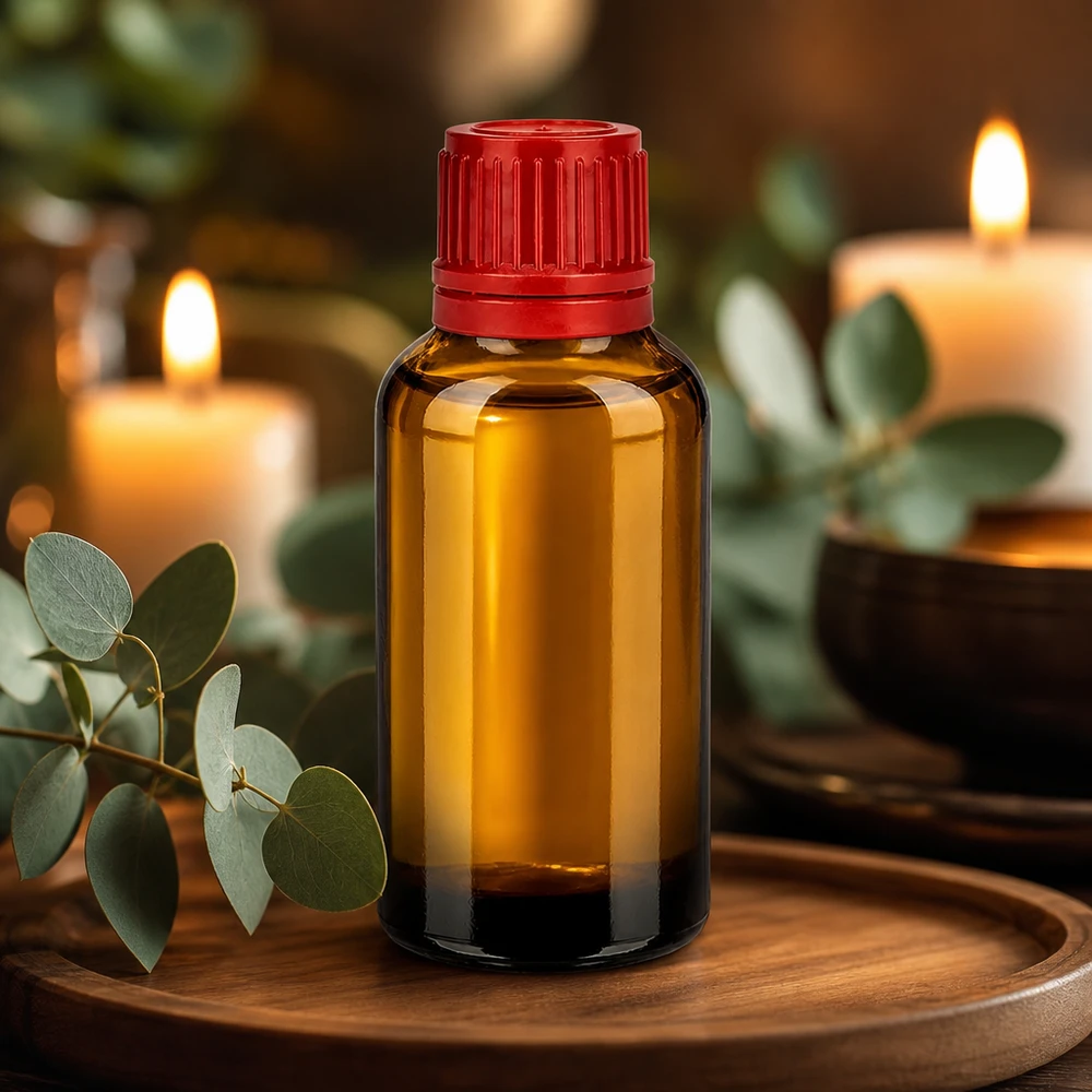 30ml Flasche 11mm Schraubverschluss rot Originalitätsverschluss BrownLine UT18/30 Lichtschützende 30ml Glasflasche mit robustem roten Deckel perfekt für DIY-Mischungen und Extrakte
